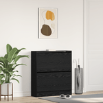 Casa si Gradina - Mobilier - Organizare si depozitare - Organizator incaltaminte - Pantofar cu sertar basculant, stejar negru, 80x21x87,5 cm - Infinity.ro