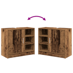 Casa si Gradina - Mobilier - Seturi de mobilier - Seturi baie - Servanta pentru Chiuveta Lemn Vechi 63x29x55 cm Lemn Ingineresc - Infinity.ro