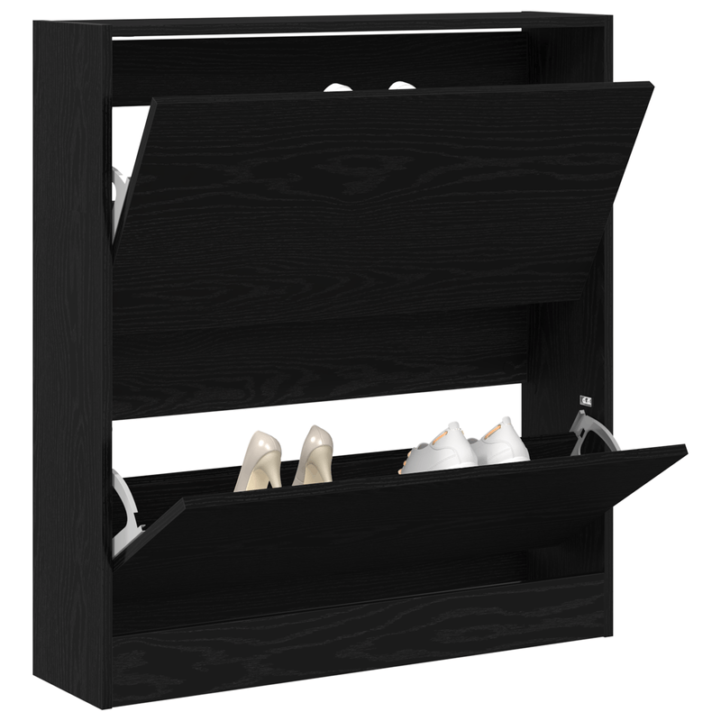 Casa si Gradina - Mobilier - Organizare si depozitare - Organizator incaltaminte - Pantofar cu sertar basculant, stejar negru, 80x21x87,5 cm - Infinity.ro