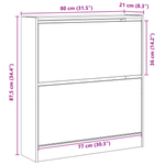 Casa si Gradina - Mobilier - Organizare si depozitare - Organizator incaltaminte - Pantofar cu sertar basculant, stejar negru, 80x21x87,5 cm - Infinity.ro