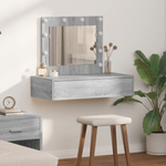 Casa si Gradina - Mobilier - Comode si corpuri - Masute de toaleta - Masa de toaleta suspendata cu LED, gri sonoma - Infinity.ro