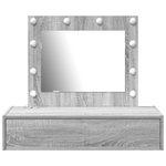 Casa si Gradina - Mobilier - Comode si corpuri - Masute de toaleta - Masa de toaleta suspendata cu LED, gri sonoma - Infinity.ro