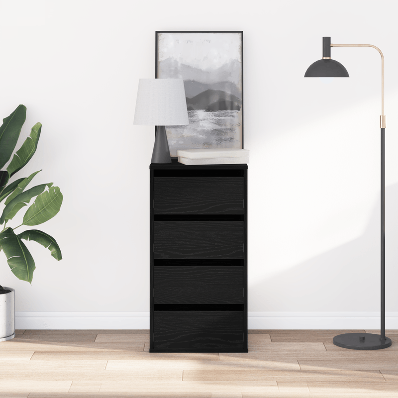 Casa si Gradina - Mobilier - Comode si corpuri - Comode - Comoda coltara din lemn negru de stejar 40x41x76 cm - Infinity.ro