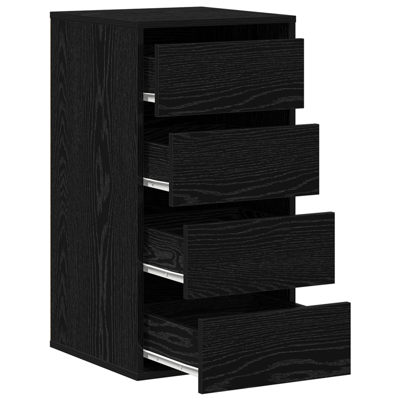 Casa si Gradina - Mobilier - Comode si corpuri - Comode - Comoda coltara din lemn negru de stejar 40x41x76 cm - Infinity.ro