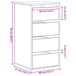 Casa si Gradina - Mobilier - Comode si corpuri - Comode - Comoda coltara din lemn negru de stejar 40x41x76 cm - Infinity.ro