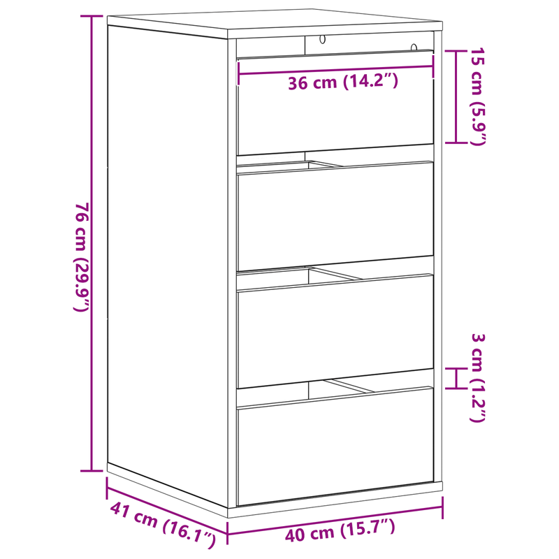 Casa si Gradina - Mobilier - Comode si corpuri - Comode - Comoda coltara din lemn negru de stejar 40x41x76 cm - Infinity.ro