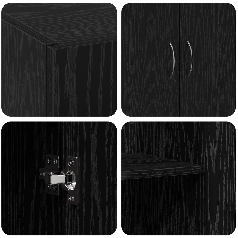 Casa si Gradina - Mobilier - Comode si corpuri - Comode - Cabinet de birou Stejar negru 60x32x77.5 cm Lemn ingineresc - Infinity.ro