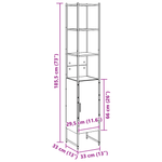 Casa si Gradina - Mobilier - Mobilier baie - Corpuri baie - Dulap de baie, stejar negru, 33x33x185,5 cm, lemn prelucrat - Infinity.ro