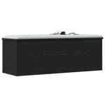 Casa si Gradina - Mobilier - Organizare si depozitare - Cutii depozitare - Cutie de depozitare  Neagra cu aspect de stejar 102x35x35 cm din lemn prelucrat - Infinity.ro
