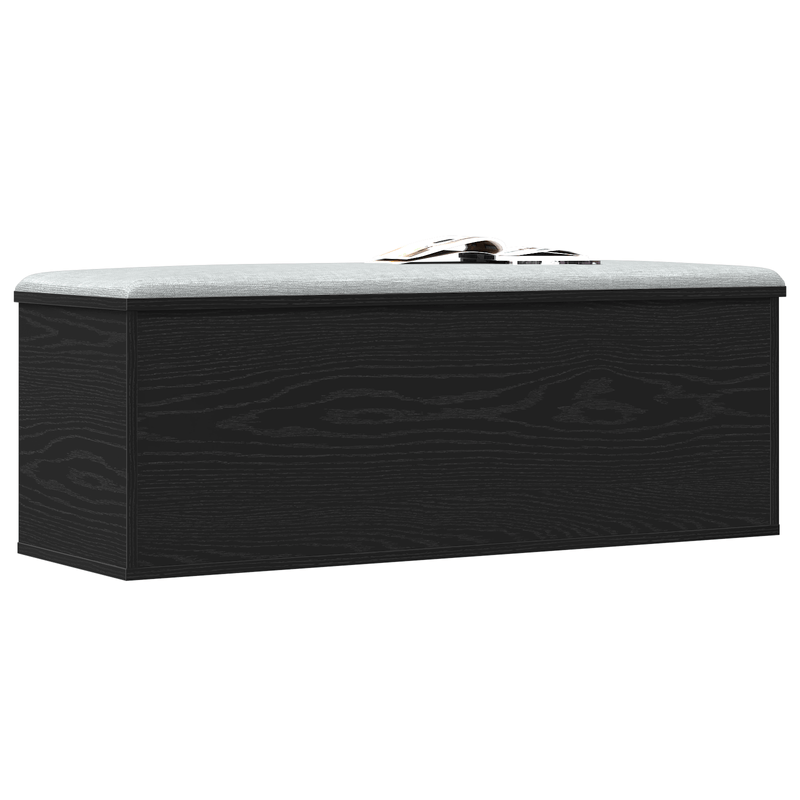 Casa si Gradina - Mobilier - Organizare si depozitare - Cutii depozitare - Cutie de depozitare  Neagra cu aspect de stejar 102x35x35 cm din lemn prelucrat - Infinity.ro
