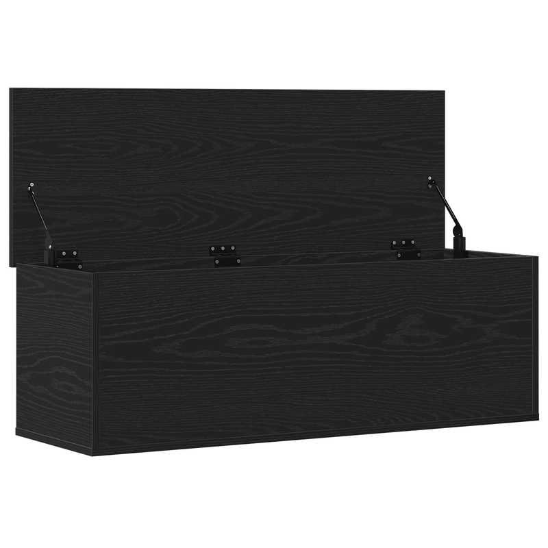 Casa si Gradina - Mobilier - Organizare si depozitare - Cutii depozitare - Cutie de depozitare  Neagra cu aspect de stejar 102x35x35 cm din lemn prelucrat - Infinity.ro