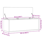 Casa si Gradina - Mobilier - Organizare si depozitare - Cutii depozitare - Cutie de depozitare  Neagra cu aspect de stejar 102x35x35 cm din lemn prelucrat - Infinity.ro