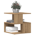 Casa si Gradina - Mobilier - Mese si birouri - Mese living - Masa laterala  Artisan din stejar 40x40x40 cm, lemn prelucrat - Infinity.ro