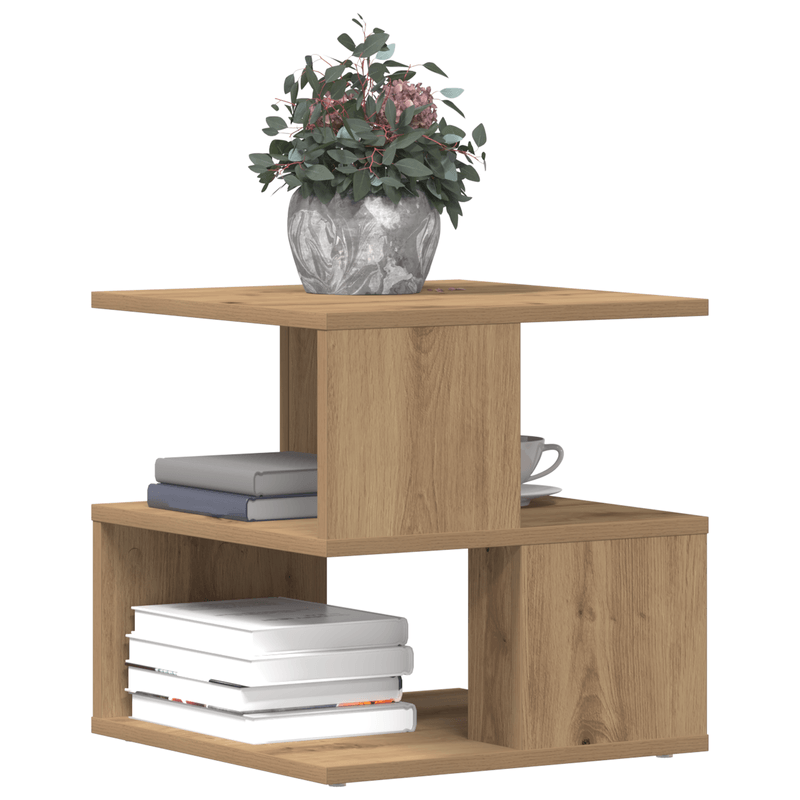 Casa si Gradina - Mobilier - Mese si birouri - Mese living - Masa laterala  Artisan din stejar 40x40x40 cm, lemn prelucrat - Infinity.ro