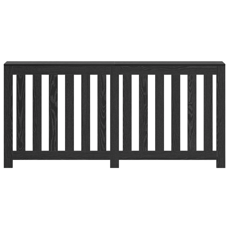 Casa si Gradina - Termice - Calorifere si accesorii - Accesorii calorifere - Protectie Radiator Negru Stejar 175x20x82 cm Lemn Ingineresc - Infinity.ro
