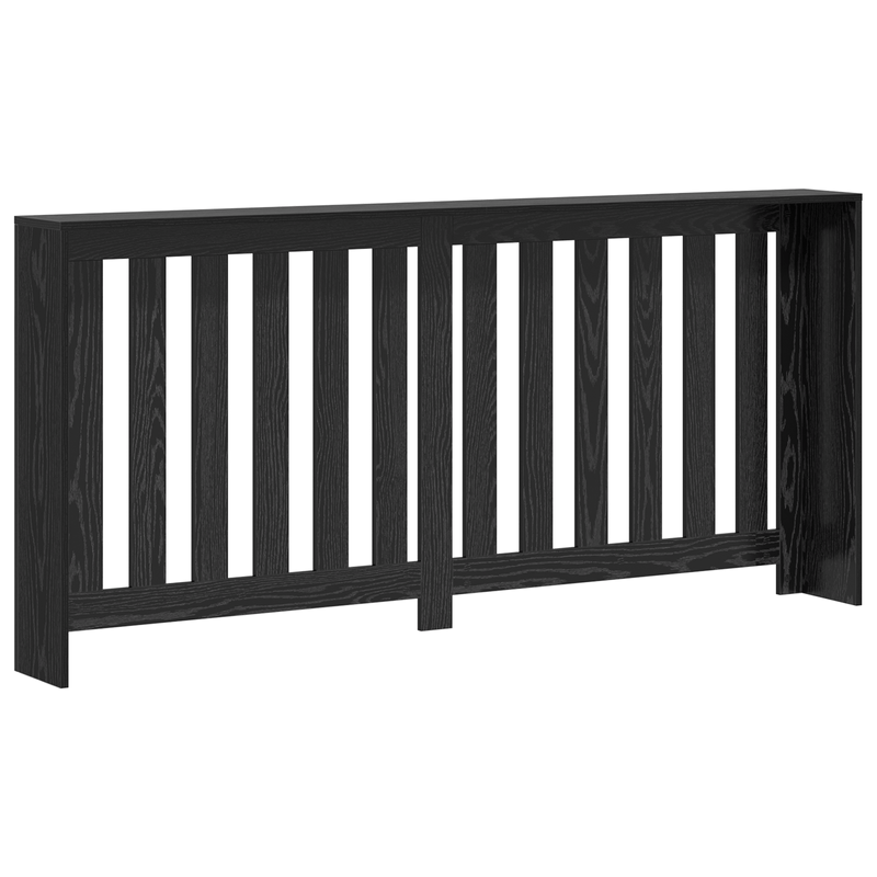 Casa si Gradina - Termice - Calorifere si accesorii - Accesorii calorifere - Protectie Radiator Negru Stejar 175x20x82 cm Lemn Ingineresc - Infinity.ro