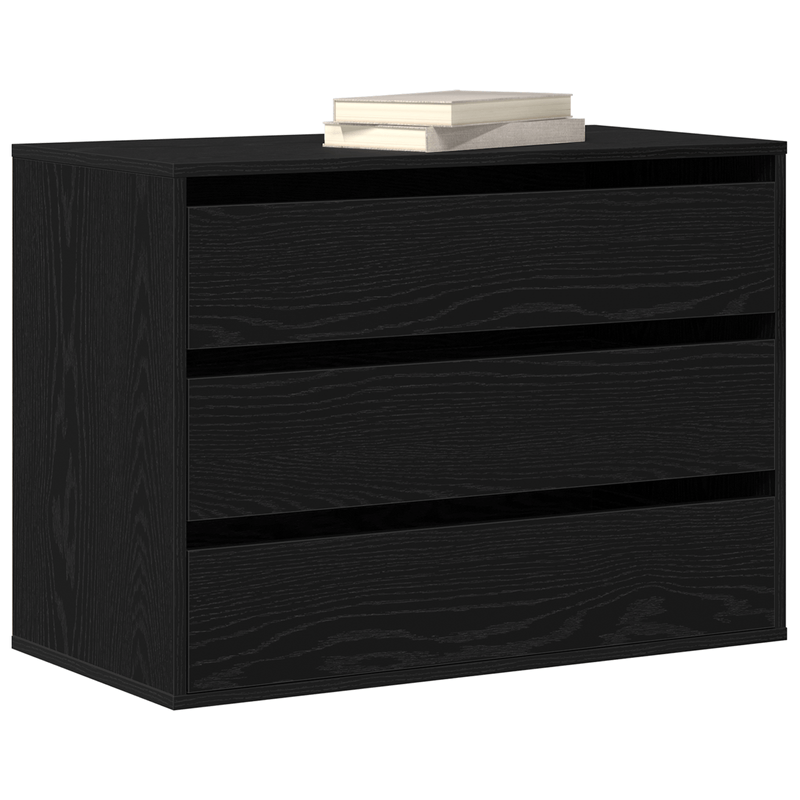 Casa si Gradina - Mobilier - Comode si corpuri - Comode - Comoda coltara Negru Stejar 80x41x58 cm Lemn prelucrat - Infinity.ro