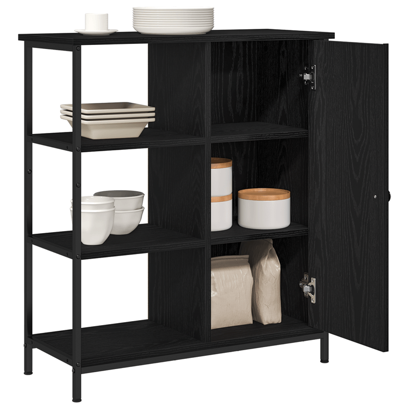 Casa si Gradina - Mobilier - Comode si corpuri - Comode - Bufet Negru Stejar 70x30x80 cm Lemn prelucrat - Infinity.ro