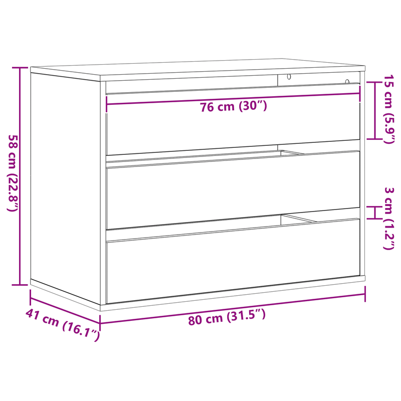Casa si Gradina - Mobilier - Comode si corpuri - Comode - Comoda coltara Negru Stejar 80x41x58 cm Lemn prelucrat - Infinity.ro