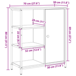 Casa si Gradina - Mobilier - Comode si corpuri - Comode - Bufet Negru Stejar 70x30x80 cm Lemn prelucrat - Infinity.ro