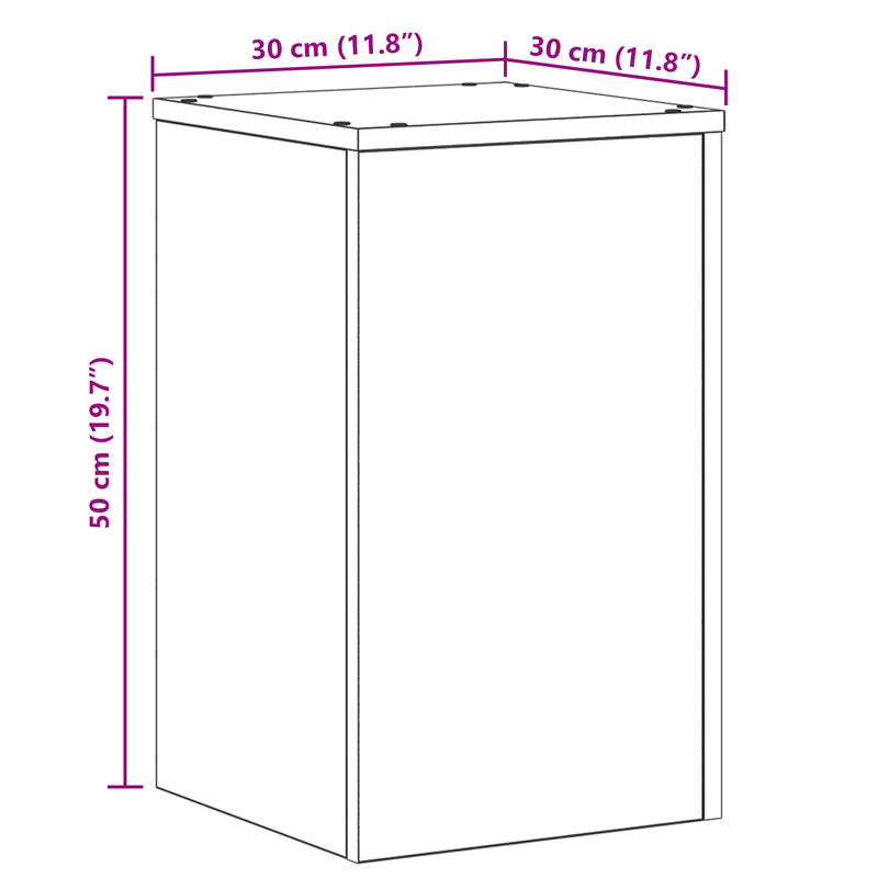 Casa si Gradina - Gradinarit si plante - Plante si ghivece - Ghivece si suporturi - Suporturi pentru plante 2 buc stejar negru 30x30x50 cm Lemn laminat - Infinity.ro