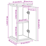 Casa si Gradina - Gradinarit si plante - Plante si ghivece - Ghivece si suporturi - Suport de Expunere cu Spatiu de Depozitare Stejar Negru 31x30x60 cm Lemn Ingineresc - Infinity.ro