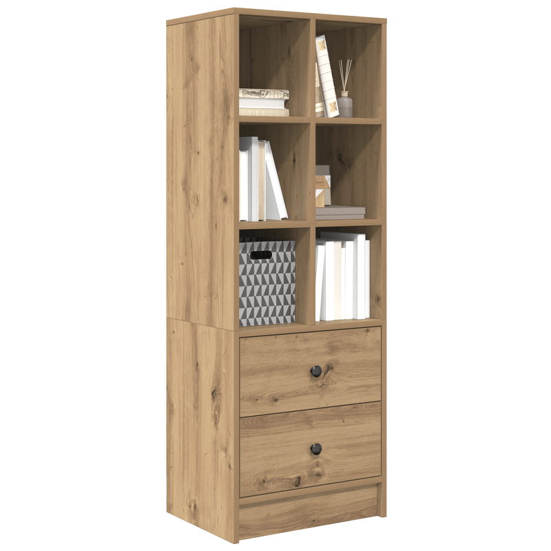 Casa si Gradina - Mobilier - Comode si corpuri - Comode - Unitate de Rafturi din Stejar Artizanal Lemn prelucrat Medie Modern - Infinity.ro
