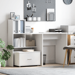Casa si Gradina - Mobilier - Comode si corpuri - Comode - Cabinet cu Sertare cu Roti Alb 55x45x33.5 cm Lemn Combinat - Infinity.ro