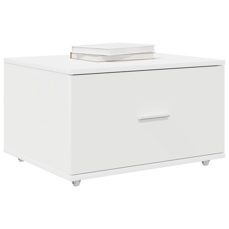 Casa si Gradina - Mobilier - Comode si corpuri - Comode - Cabinet cu Sertare cu Roti Alb 55x45x33.5 cm Lemn Combinat - Infinity.ro