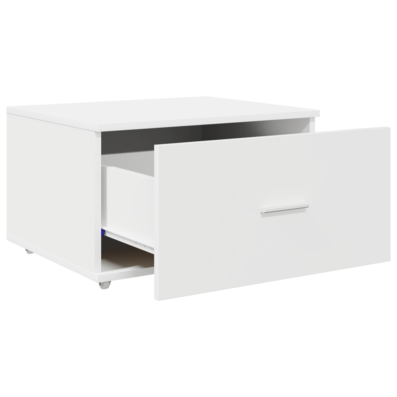 Casa si Gradina - Mobilier - Comode si corpuri - Comode - Cabinet cu Sertare cu Roti Alb 55x45x33.5 cm Lemn Combinat - Infinity.ro