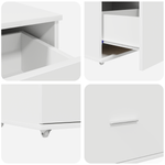 Casa si Gradina - Mobilier - Comode si corpuri - Comode - Cabinet cu Sertare cu Roti Alb 55x45x33.5 cm Lemn Combinat - Infinity.ro