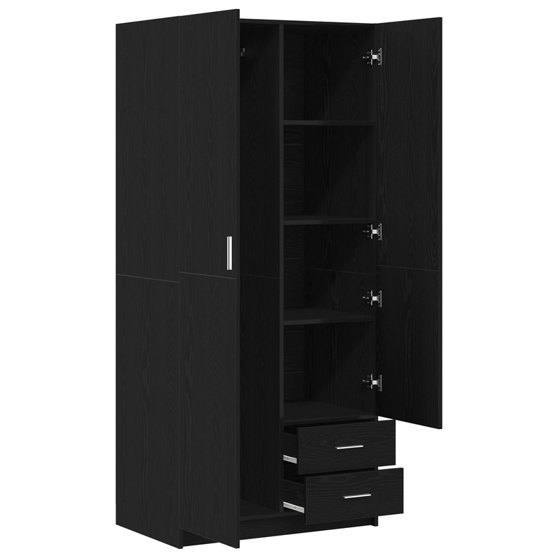 Casa si Gradina - Mobilier - Dulapuri si sifoniere - Dulapuri - Dulap Negru din Stejar  80x52x180 cm din Lemn Compozit - Infinity.ro