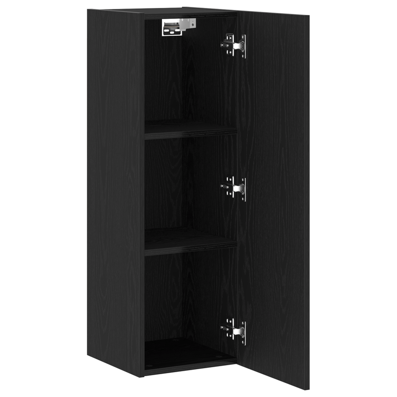 Casa si Gradina - Mobilier - Comode si corpuri - Comode - Dulap TV de perete Stejar Negru 30,5x30x90 cm Lemn prelucrat - Infinity.ro