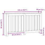 Casa si Gradina - Termice - Calorifere si accesorii - Accesorii calorifere - Imbracaminte Radiatoare Stejar Negru 149x20x82 cm Lemn Ingineresc - Infinity.ro