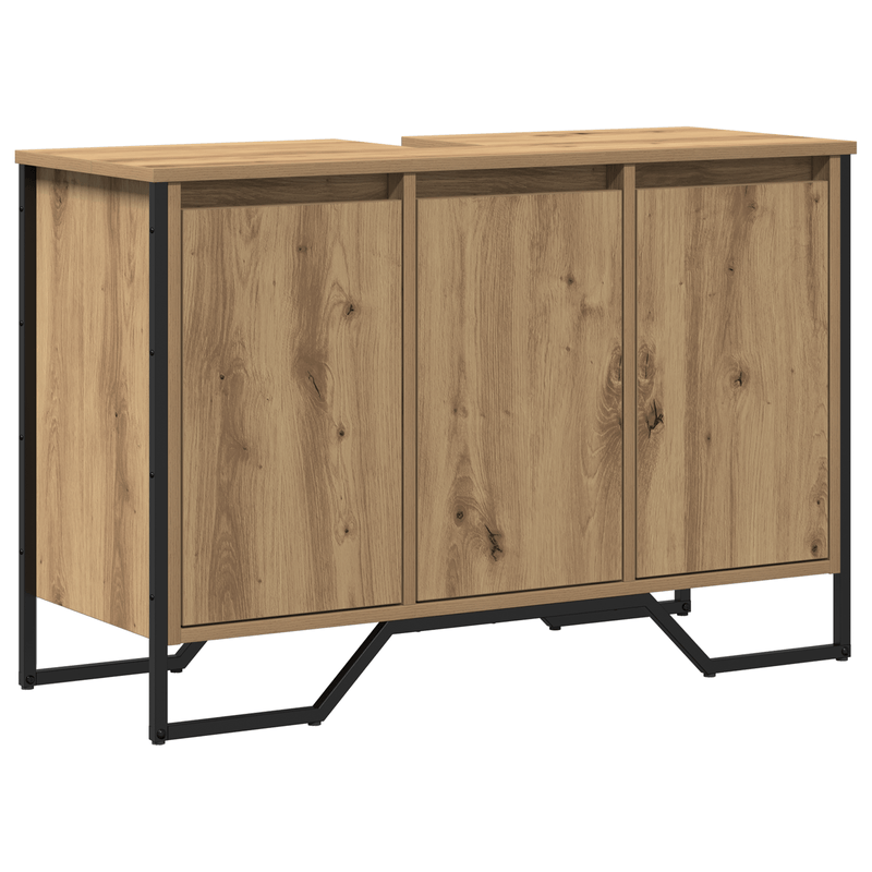 Casa si Gradina - Mobilier - Mobilier baie - Comode baie - Cabinet pentru chiuveta in baie Stejar artizanal 91x35x60 cm Lemn prelucrat - Infinity.ro