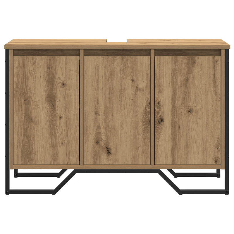Casa si Gradina - Mobilier - Mobilier baie - Comode baie - Cabinet pentru chiuveta in baie Stejar artizanal 91x35x60 cm Lemn prelucrat - Infinity.ro
