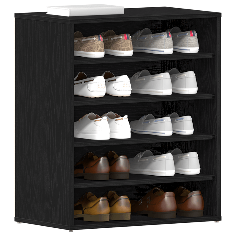 Casa si Gradina - Mobilier - Organizare si depozitare - Organizator incaltaminte - Dulap pentru pantofi  Negru Stejar 60x35x70 cm Lemn - Infinity.ro