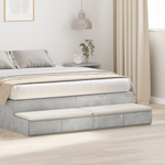 Casa si Gradina - Mobilier - Paturi si accesorii - Accesorii paturi - Sertare pentru pat in gri beton, 140x36.5x16.5 cm, realizat din lemn prelucrat - Infinity.ro