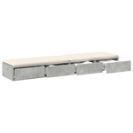 Casa si Gradina - Mobilier - Paturi si accesorii - Accesorii paturi - Sertare pentru pat in gri beton, 140x36.5x16.5 cm, realizat din lemn prelucrat - Infinity.ro