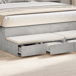 Casa si Gradina - Mobilier - Paturi si accesorii - Accesorii paturi - Sertare pentru pat in gri beton, 140x36.5x16.5 cm, realizat din lemn prelucrat - Infinity.ro