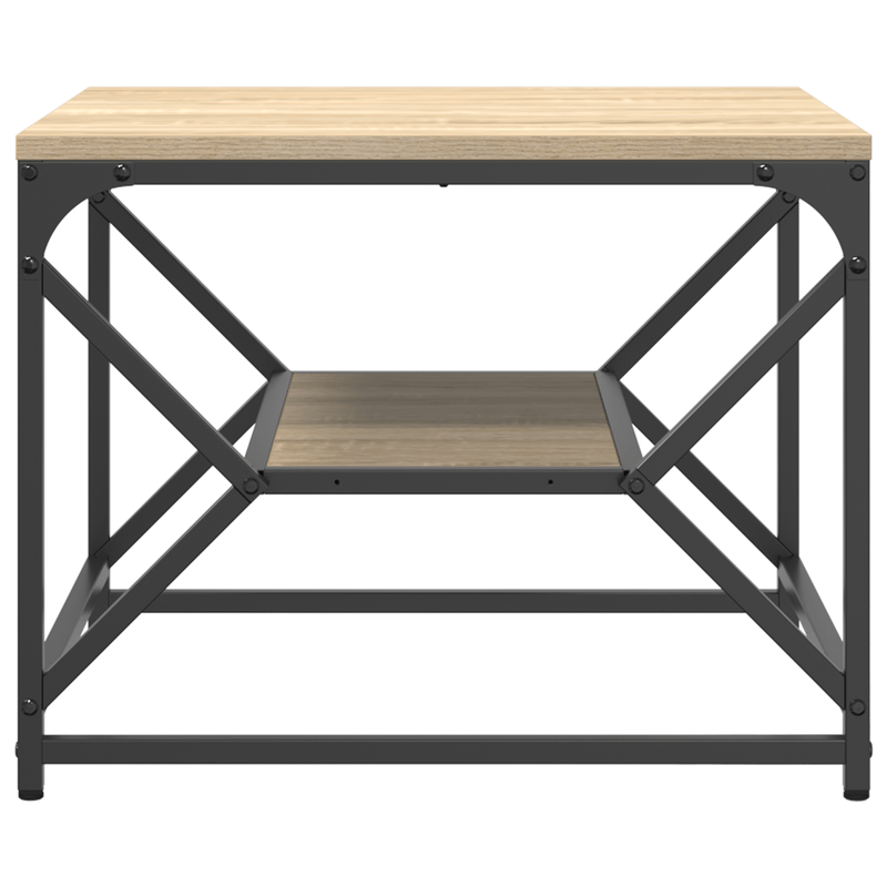 Casa si Gradina - Mobilier - Mese si birouri - Masute de cafea - Masa de cafea cu raft din stejar Sonoma – 51x50x40 cm – fabricata din lemn prelucrat - Infinity.ro