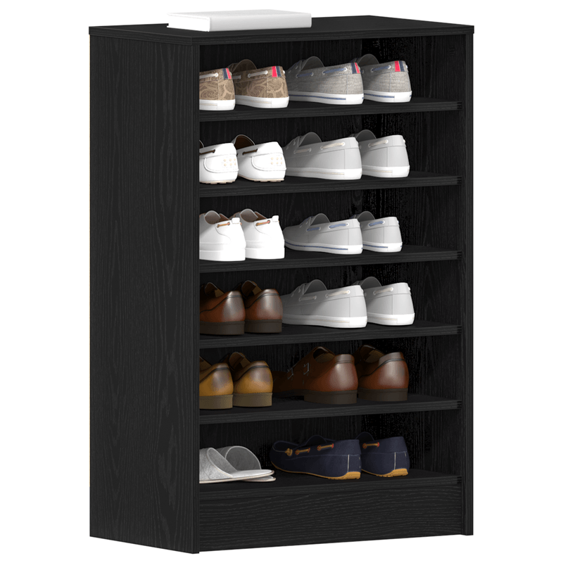 Casa si Gradina - Mobilier - Organizare si depozitare - Organizator incaltaminte - Dulap pentru pantofi  Negru Stejar 60x35x92 cm Lemn prelucrat - Infinity.ro