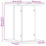 TV, Audio-Video si Foto - Audio profesionale - Stative - Suporturi pentru difuzoare 2 buc Negru Stejar 30x30x40 cm Lemn compozit - Infinity.ro
