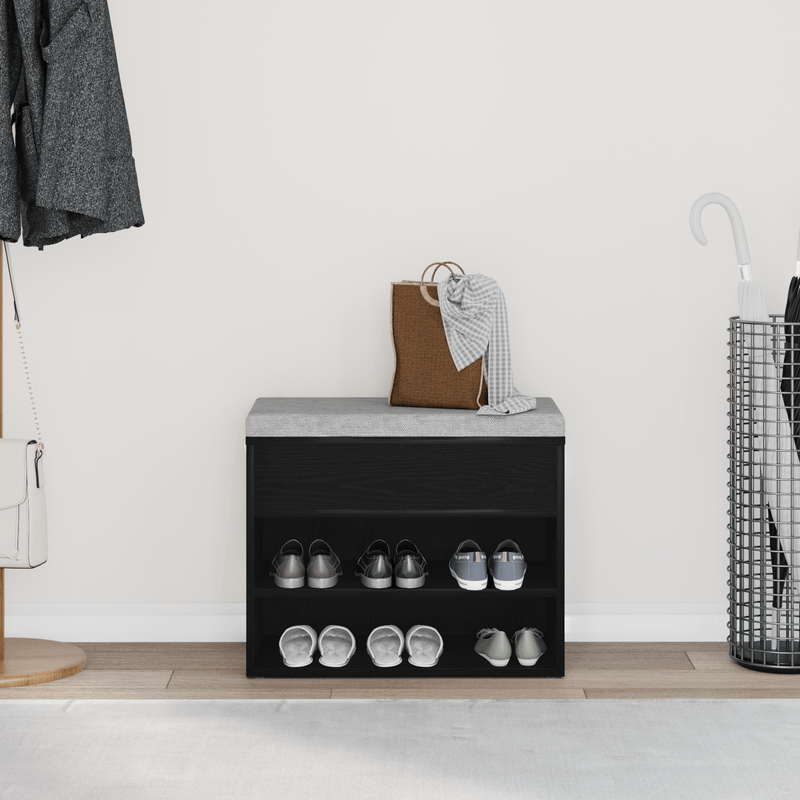 Casa si Gradina - Mobilier - Organizare si depozitare - Organizator incaltaminte - Banca de hol, stejar negru, 60x30x45 cm, lemn prelucrat - Infinity.ro