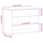 Casa si Gradina - Mobilier - Organizare si depozitare - Organizator incaltaminte - Banca de hol, stejar negru, 60x30x45 cm, lemn prelucrat - Infinity.ro