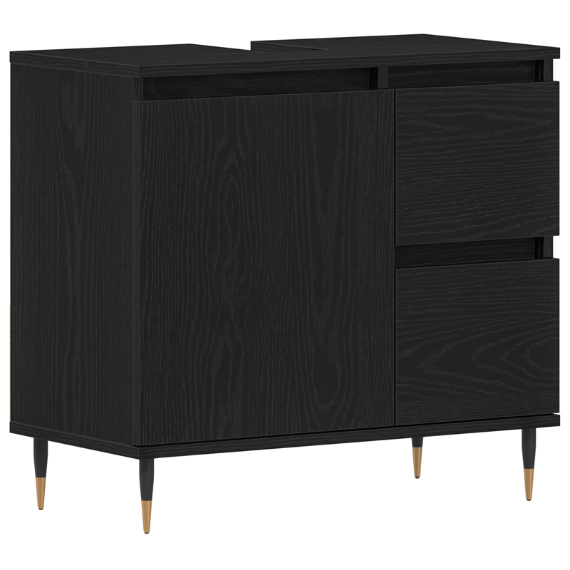 Casa si Gradina - Mobilier - Mobilier baie - Corpuri baie - Dulap chiuveta de baie, stejar negru 58x33x60 cm lemn prelucrat - Infinity.ro