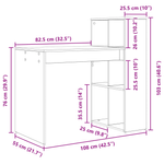 Casa si Gradina - Mobilier - Mese si birouri - Birouri - birou de scris Gri Sonoma Lemn prelucrat, laminat Mediu - Infinity.ro
