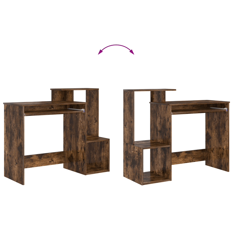 Casa si Gradina - Mobilier - Mese si birouri - Birouri - Birou de calculator din stejar afumat Stejar afumat Lemn prelucrat - Infinity.ro