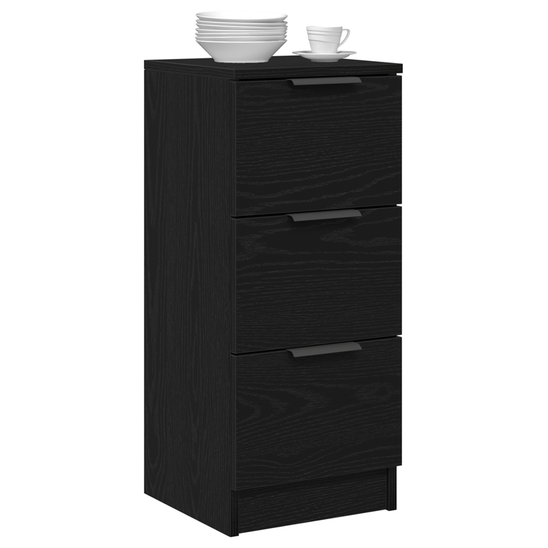Casa si Gradina - Mobilier - Comode si corpuri - Comode - Bufet din stejar negru 30x30x70 cm din lemn prelucrat - Infinity.ro