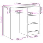 Casa si Gradina - Mobilier - Mese si birouri - Birouri - Birou de scris Maro Stejar Afumat Lemn prelucrat Mediu - Infinity.ro